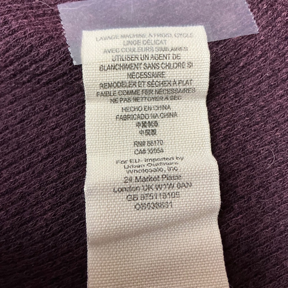 Free People We The Free Layer Cuff Thermal Plum Boho Long Sleeve Top Medium - Picture 9 of 12